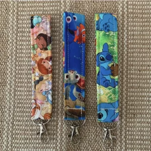 llavero-pulsera-tela-estampada
